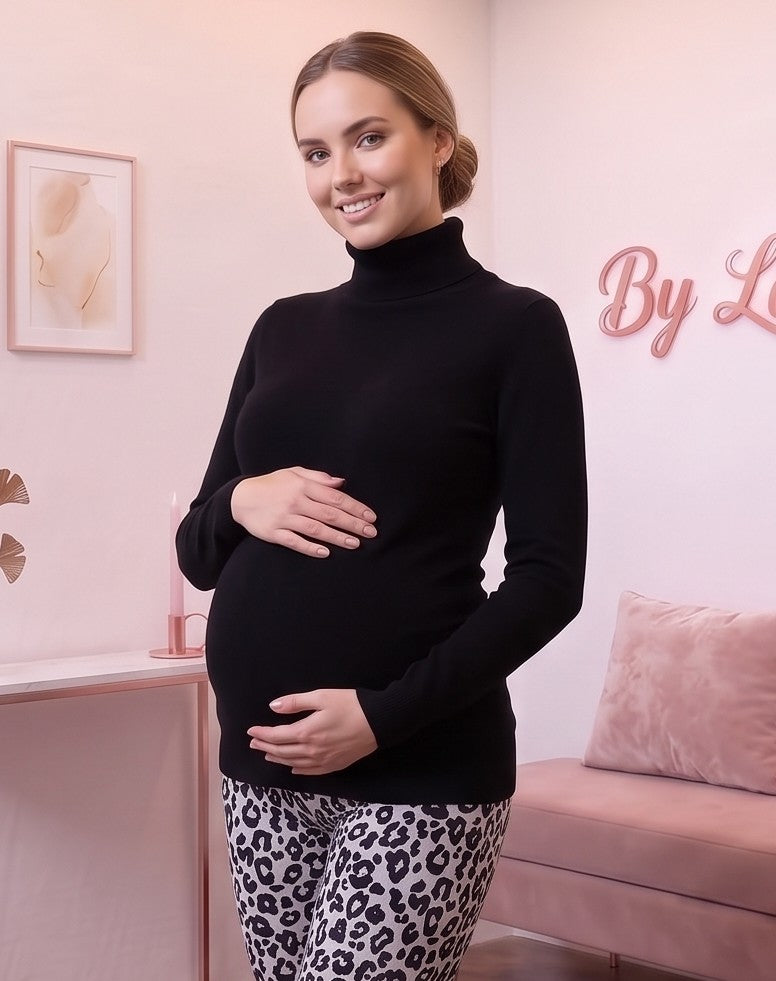 Leggins premamá tipo jogger estampados en camuflaje verde, camuflaje gris y leopardo blanco y negro, con panel elástico de soporte para barriga, bolsillos laterales y tejido ultrasuave milk silk.