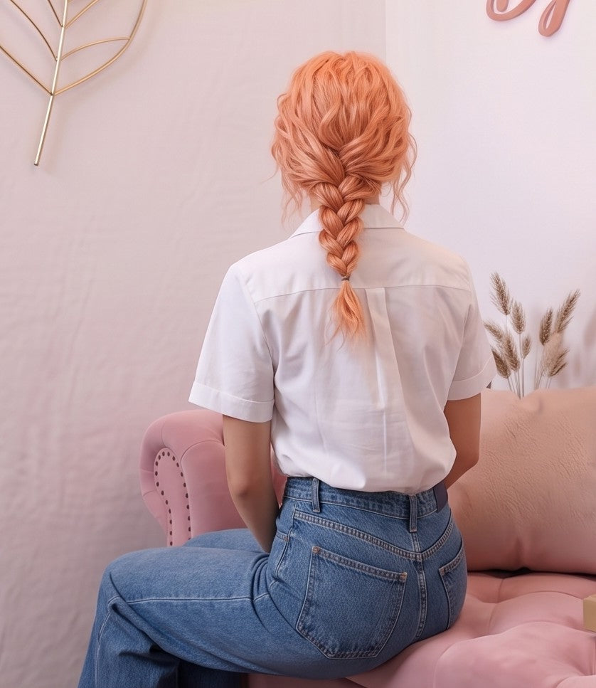 Pantalón vaquero azul para mujer de estilo urbano y casual. Diseño de pierna ancha y tiro alto, largo tobillero 9/10, con distintivos bolsillos delanteros cuadrados tipo parche y cierre clásico de botón. Tejido denim liso.